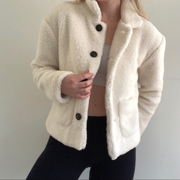 Few Moda Ivory Teddy Jacket - Picture 2 of 7